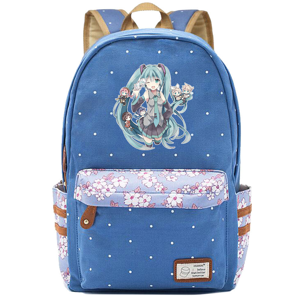 Popular Elegant Fashion Virtual Music Printing Middle School Students' Schoolbags