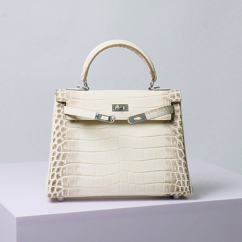 Crocodile Pattern Portable Genuine Leather Himalayan Bags