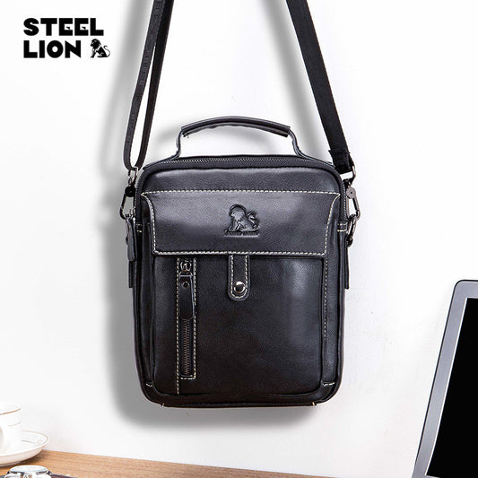 Men's New Leather Cowhide Business Vertical Men's Shoulder Bags