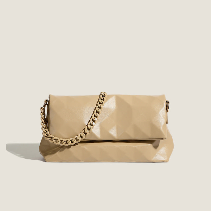 Women's Foldable Leisure Acrylic Chain Three-dimensional Diamond Tote Bags