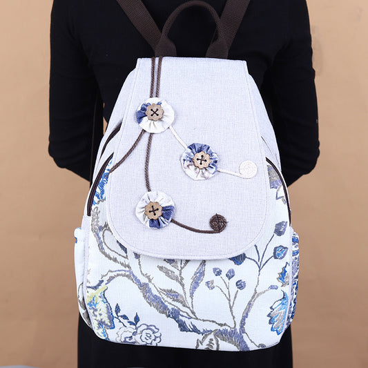 Yunnan National Style Hand-woven Cotton Linen Backpacks
