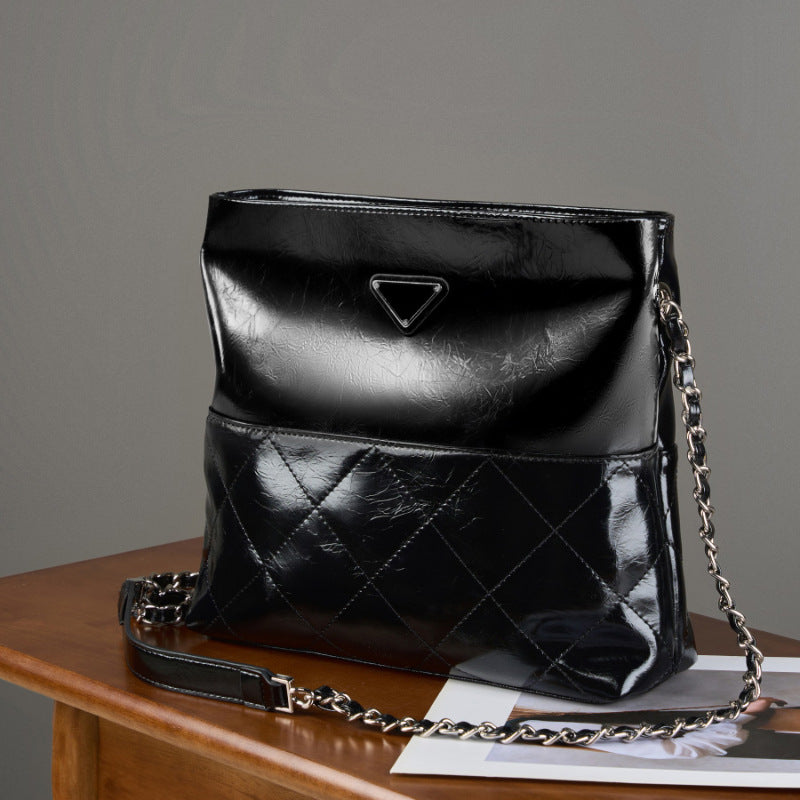 First Layer Cowhide Fashion Commuter Trendy Shoulder Bags