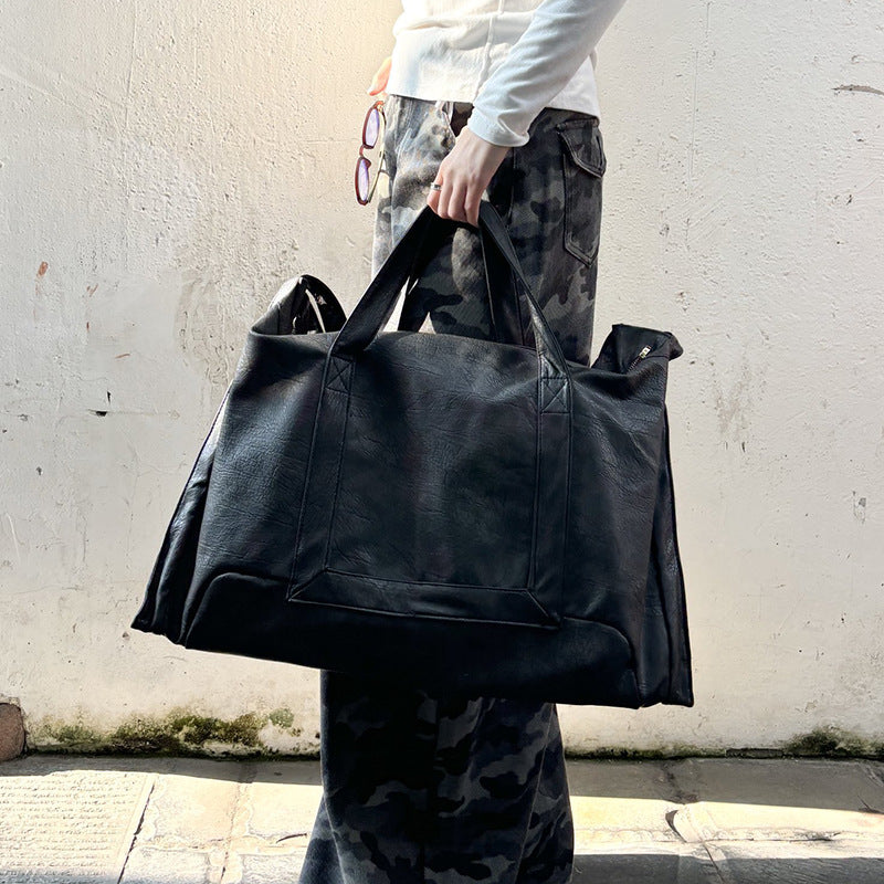 Women's & Men's & Ge Trendy Leather Big Street Tote Bags