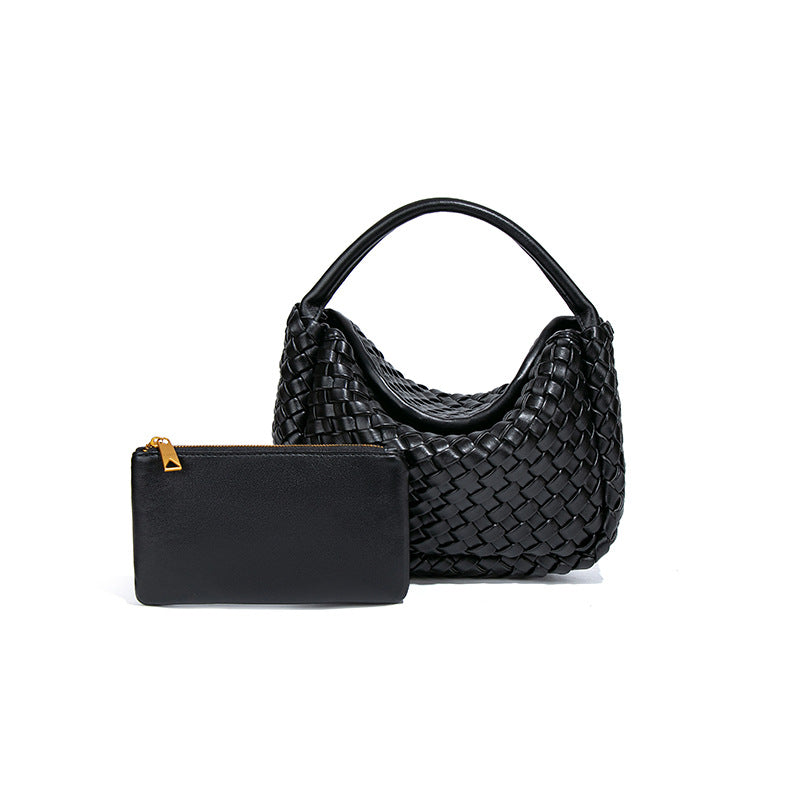 Women's Woven Lunch Box Dumpling Texture Trendy Handbags