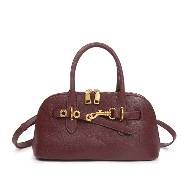 Women's Light Luxury Minority Shell Genuine Leather Crossbody Bags