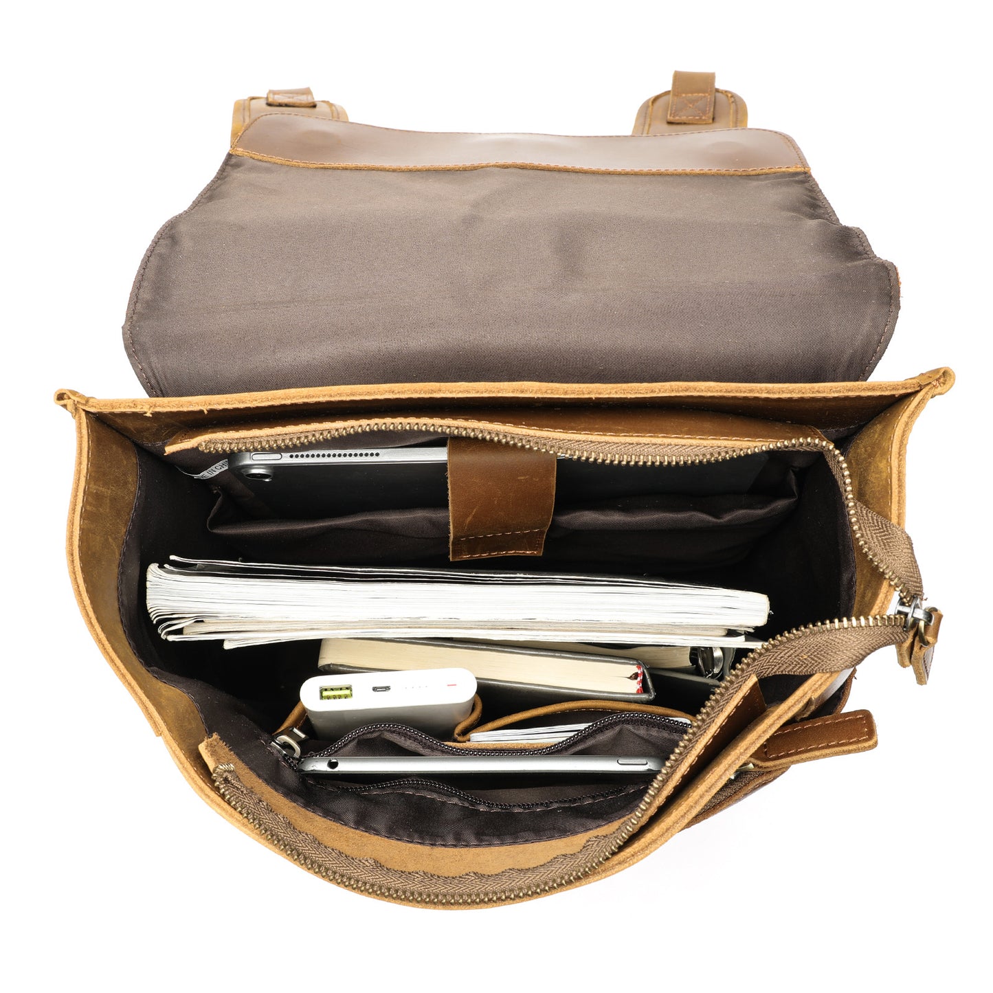 Men's Leather High-grade Crazy Horse Leisure Fashion Backpacks
