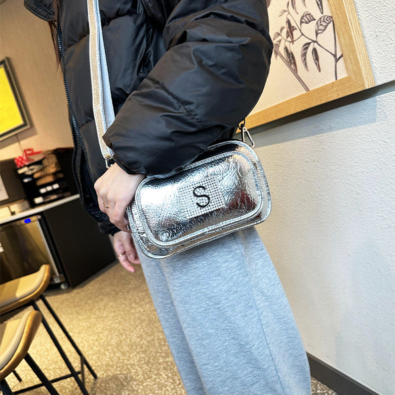Women's Shiny Patent Leather Trendy Western Style Shoulder Bags