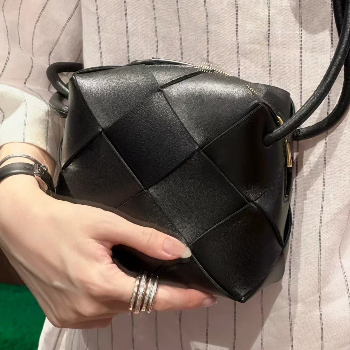 Women's Design Genuine Leather Classic Style Rhombus Crossbody Bags