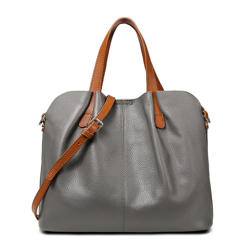 Women's Layer Cowhide Big Female Genuine Leather Shoulder Bags