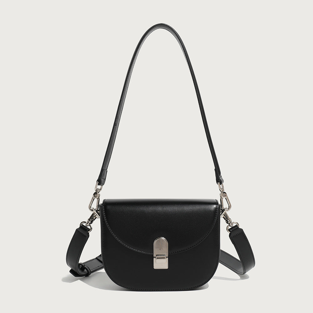 Women's Soft Leather Fashion Wide Strap Saddle Crossbody Bags