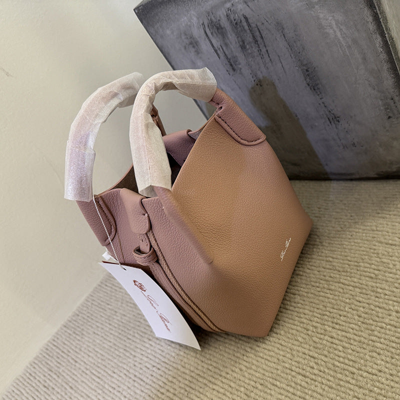 Women's Loro Lychee Pattern Cowhide Minimalist Vegetable Handbags