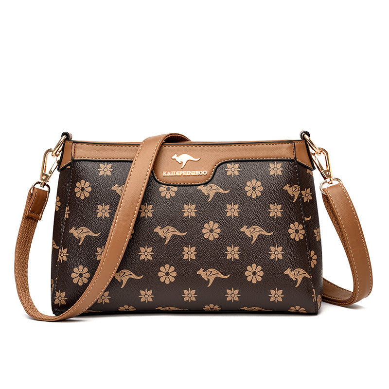 Women's Kangaroo Genuine Leather Trendy Niche Four Shoulder Bags