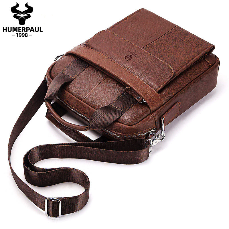 Men's Paul Business Commute Leather First Layer Men's Shoulder Bags