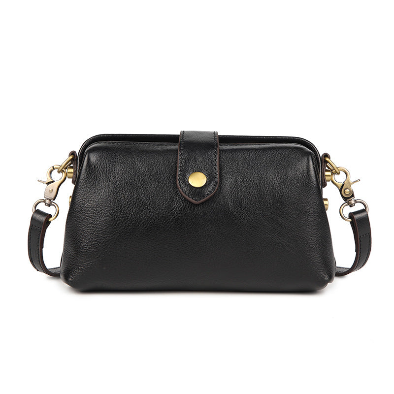 Women's Spring First Layer Cowhide Vintage Handmade Crossbody Bags