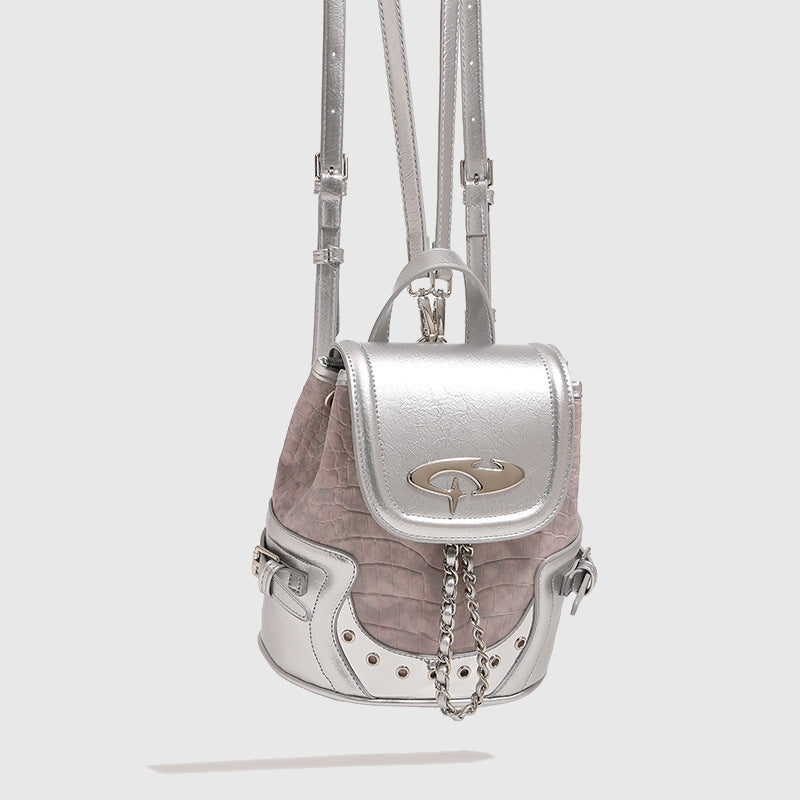 Women's Fog Pink Female Millennium Hot Crocodile Backpacks
