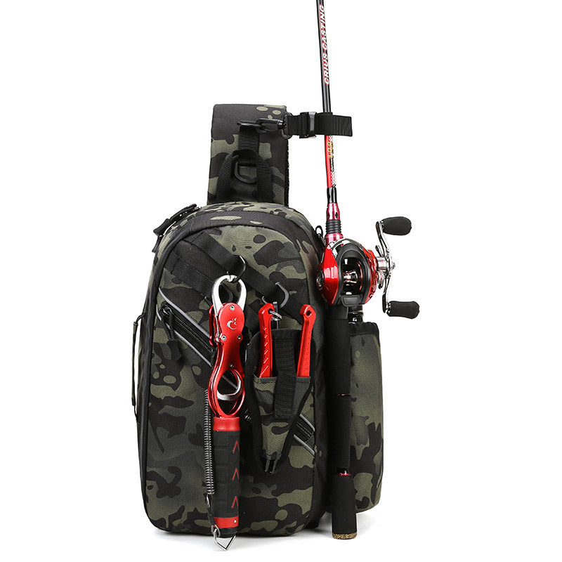 Men's Fishing Camouflage Tactics Cycling Fashion Single Men's Chest Bags