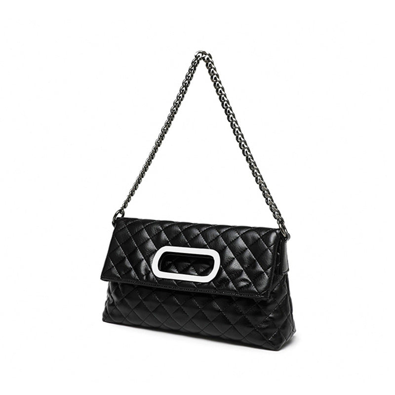 Women's Underarm High-grade Large Capacity Chain Rhombus Bags