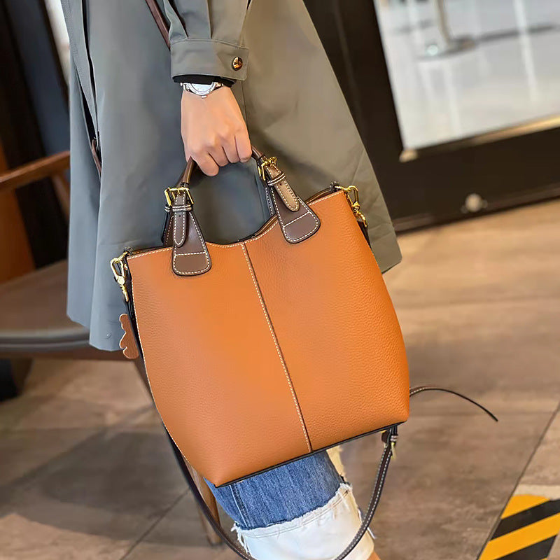 Women's Genuine Leather Trendy Large Capacity Fashion Handbags