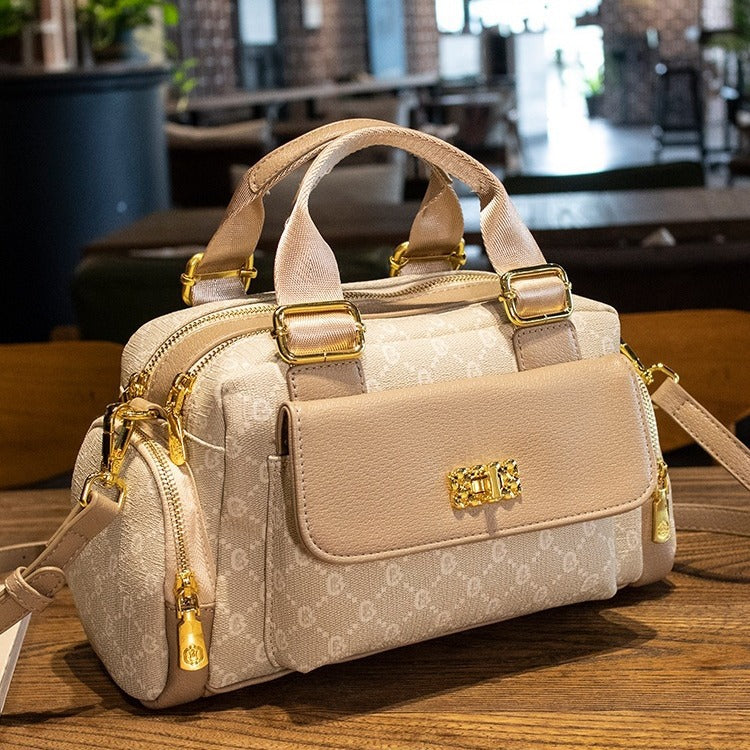 Women's Simple Stylish Textured For Large Capacity Small Square Bags
