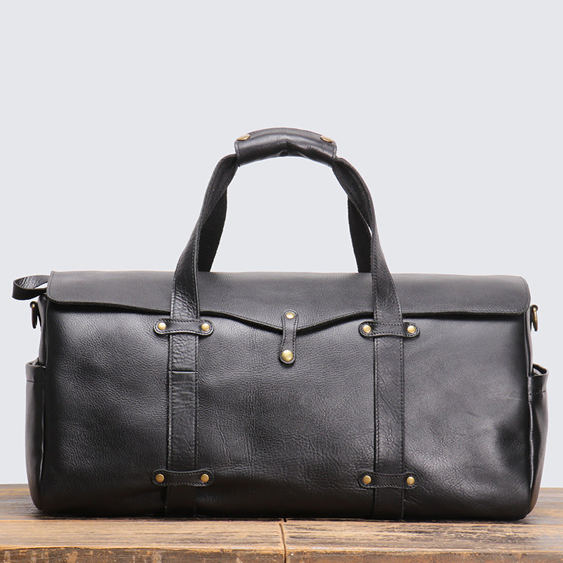 Women's & Men's & Vintage Matte Leather Portable Large Travel Bags