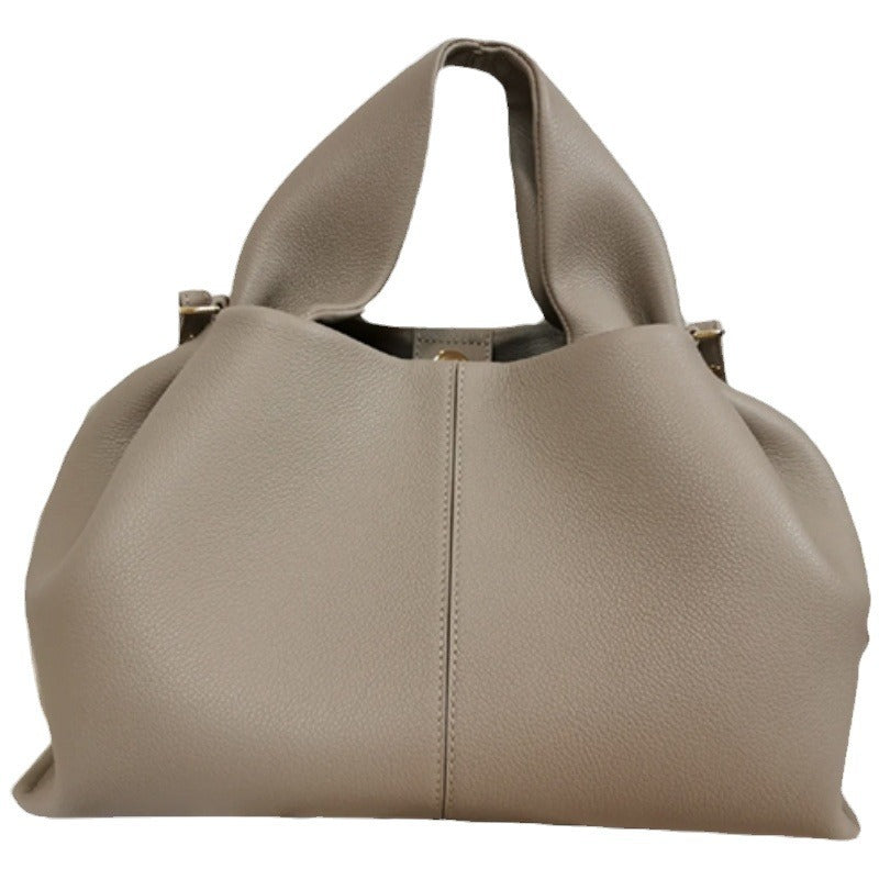 Women's French Minority Solid Color Lunch Box Shoulder Bags
