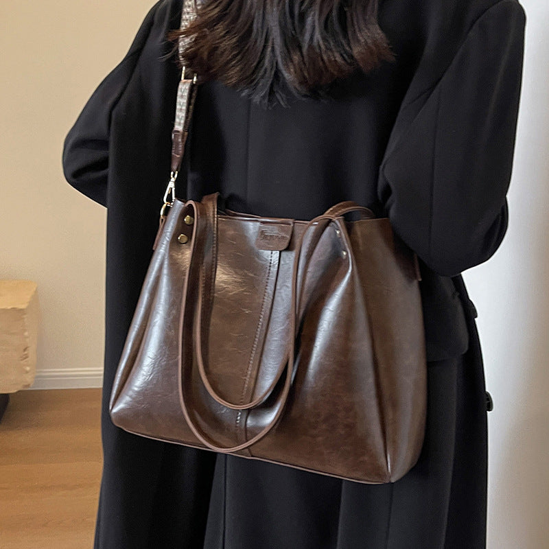 Women's High-grade Hand-held Large Capacity Commuting Crossbody Bags