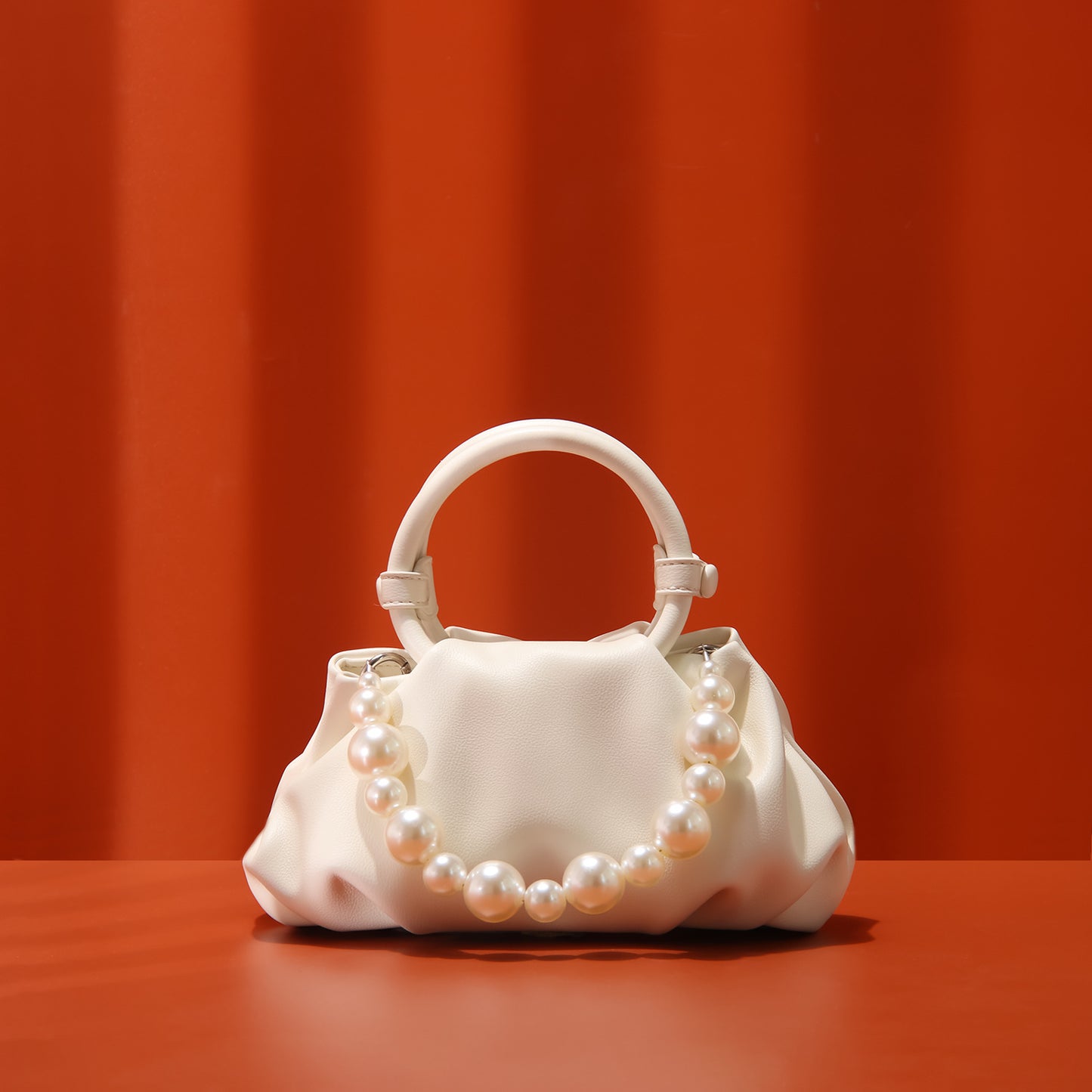 Cool Summer Soft Leather Design Pearl Crossbody Bags