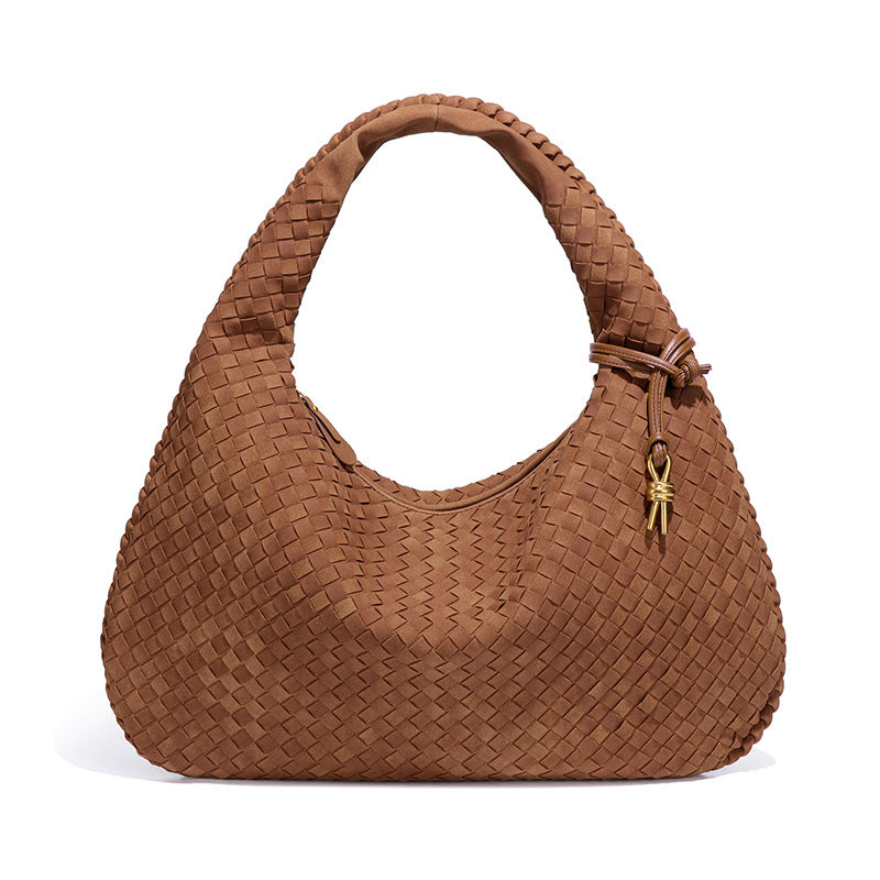 Dumpling Hand Commuter Underarm Vintage Deerskin Veet Armpit Bags