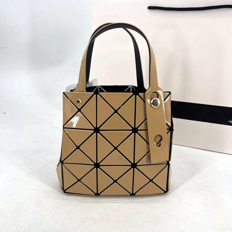 Women's September Underarm Geometric Diamond Pattern Box Shoulder Bags