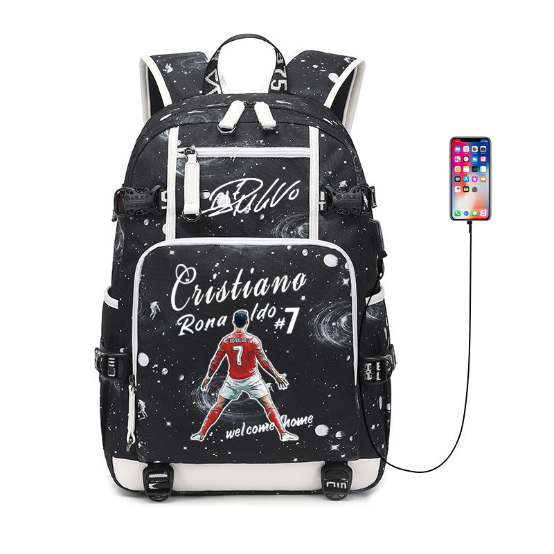 Women's & Men's & Football Star Luo Large Capacity Backpacks