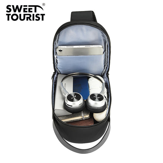 Men's Hard Shell Three-dimensional Fashion Business Multifunctional Men's Chest Bags