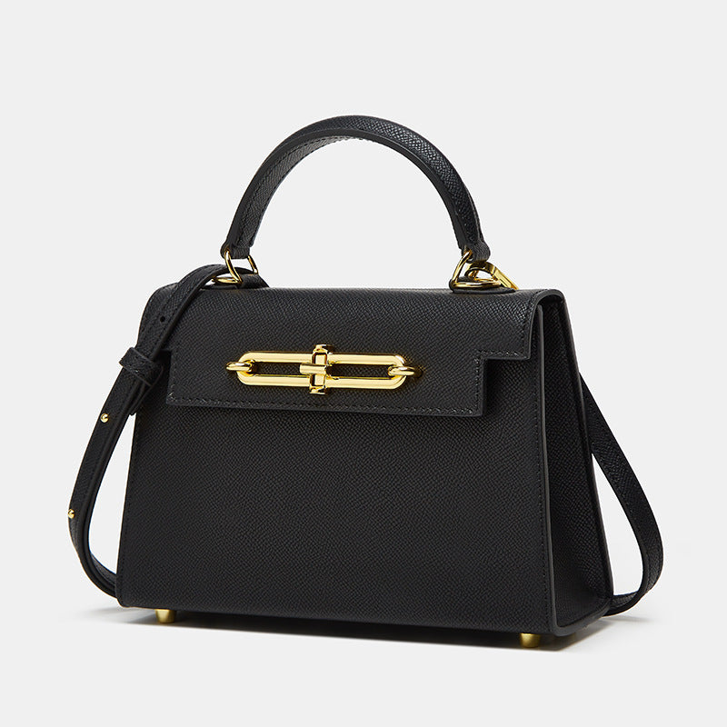 Fashion Genuine Leather Kelly Temperament Commute Handbags