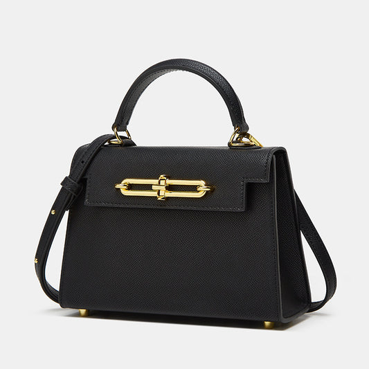 Fashion Genuine Leather Kelly Temperament Commute Handbags