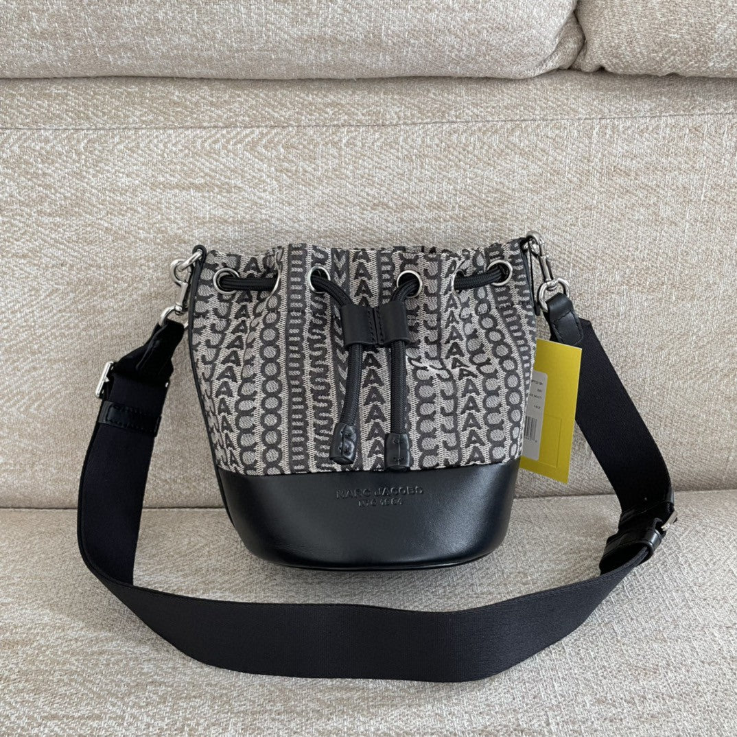 Genuine Leather Solid Color Fashion Advanced Bucket Bags