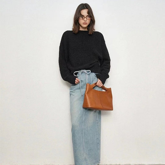 Genuine Leather Soft Cowhide Commuter Fashion Handbags