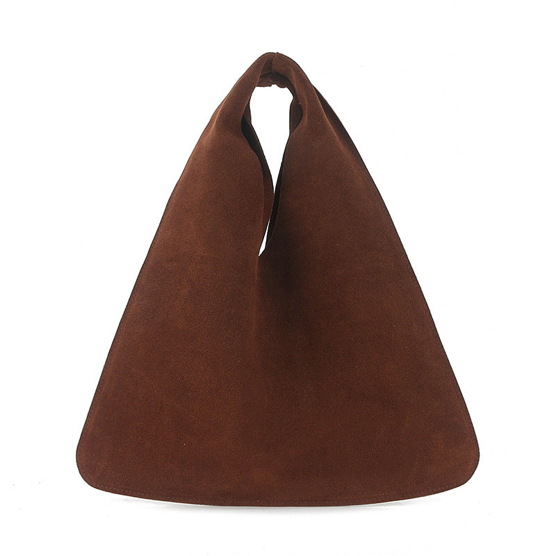 Matte Cowhide Triangle Size Wrist Fashionable Shoulder Bags