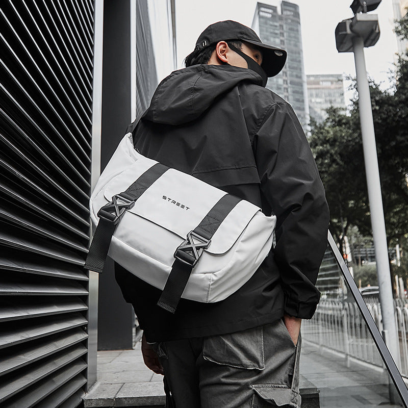 Men's Tooling Motorcycle Large Capacity Mechanical Style Shoulder Bags