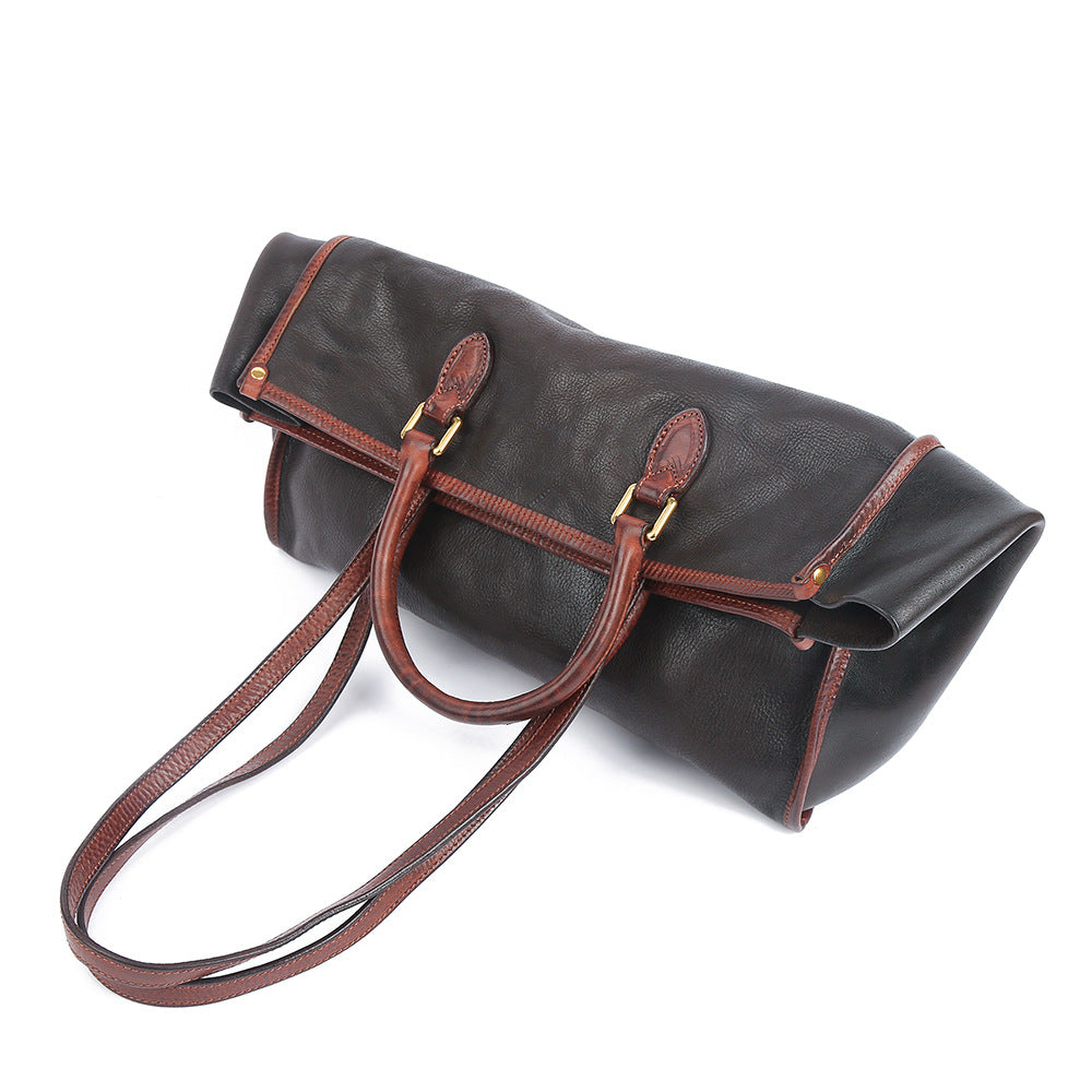 Women's Genuine Leather Large Capacity Retro Underarm Tote Bags