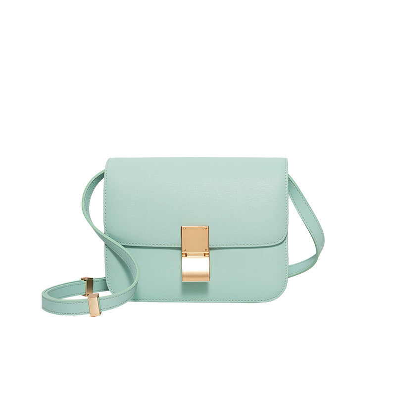 Women's Genuine Leather Retro Light Luxury Minority Joker Small Square Bags