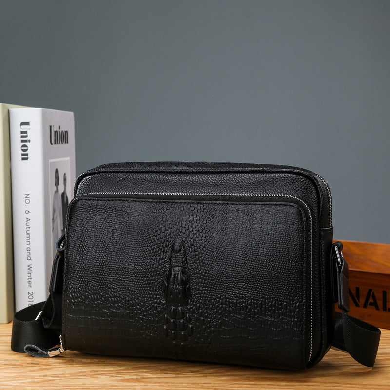 Men's First Layer Cowhide Leather Fashion Genuine Bags