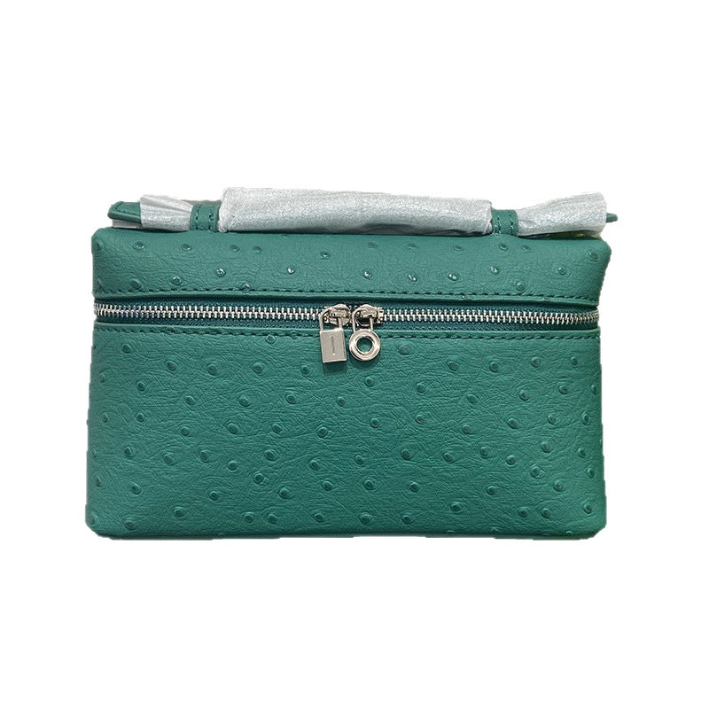 Women's Forest Green High Sense Ostrich Grain Crossbody Bags