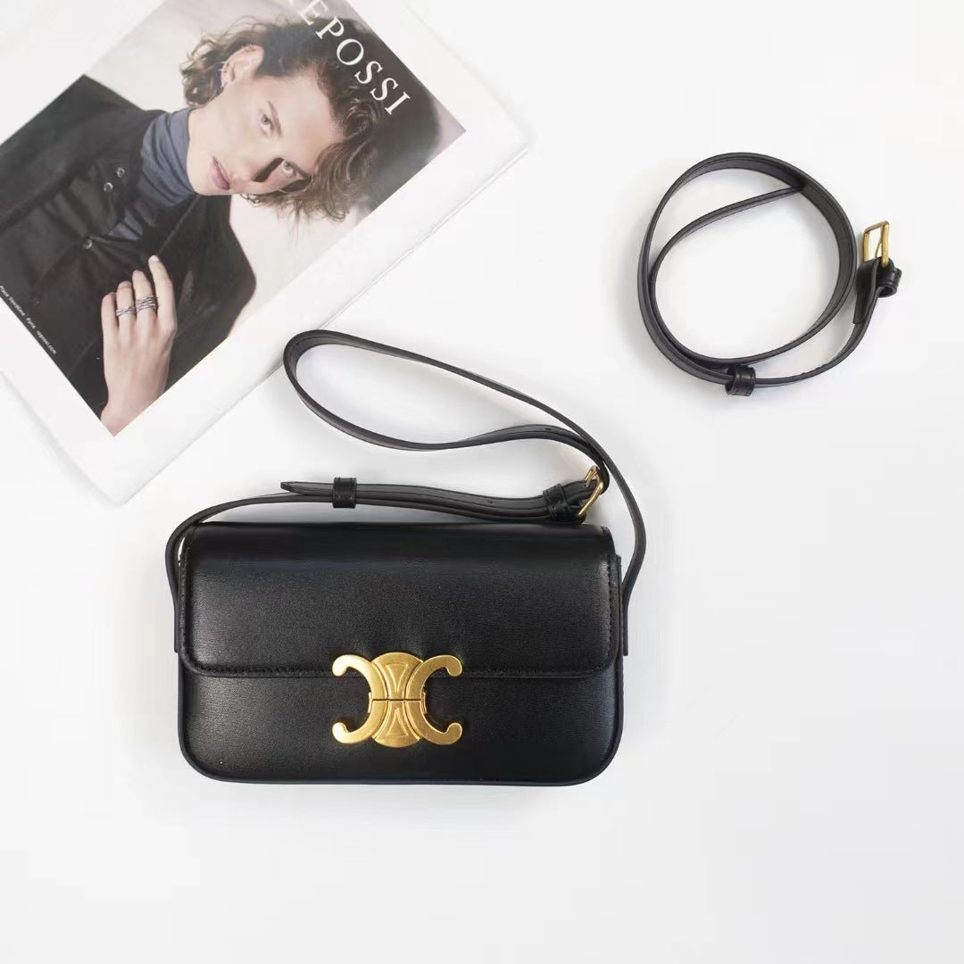 Women's Fashion Arc Underarm Genuine Leather French Bags