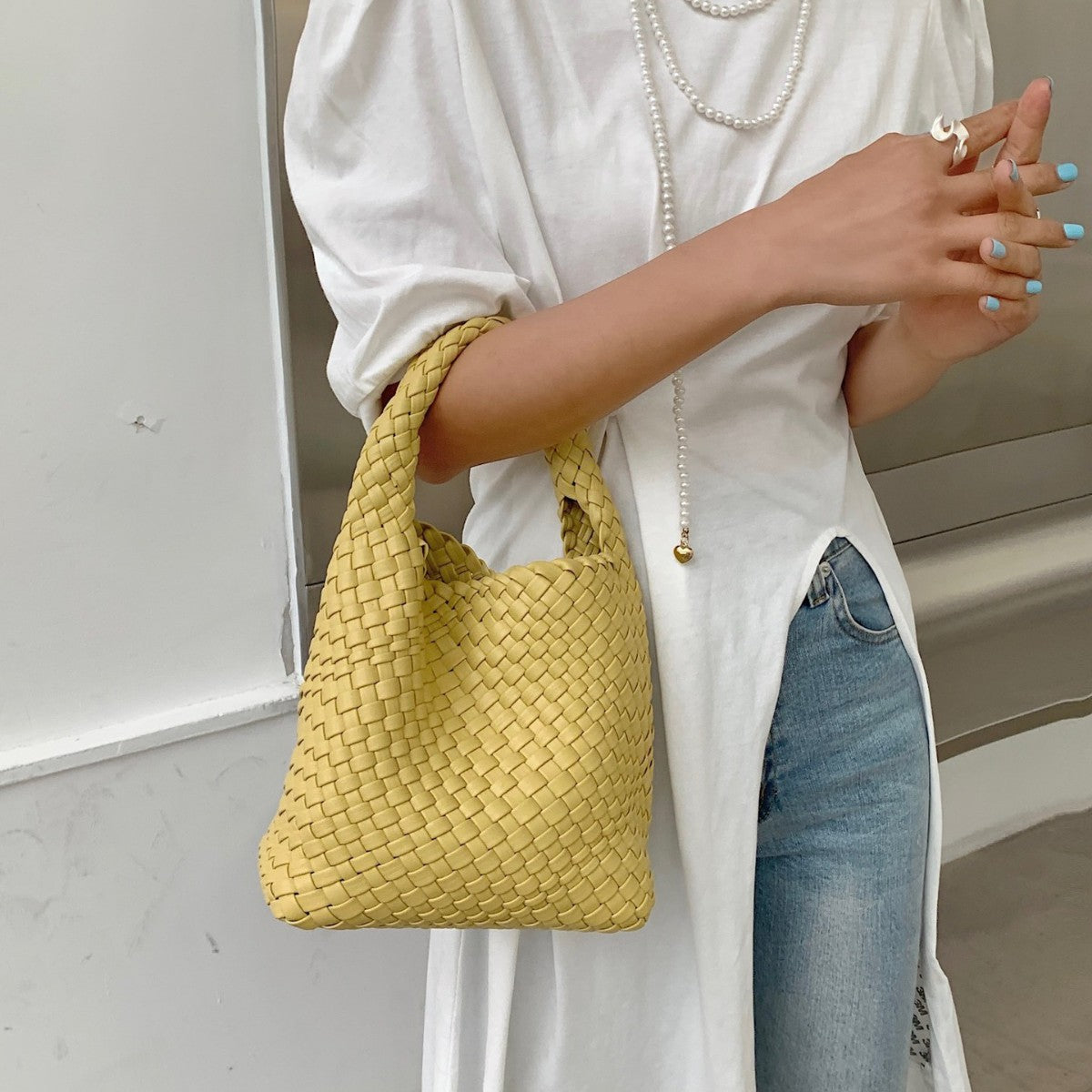 Women's Design Summer Hand-woven Mother Vegetable Basket Handbags