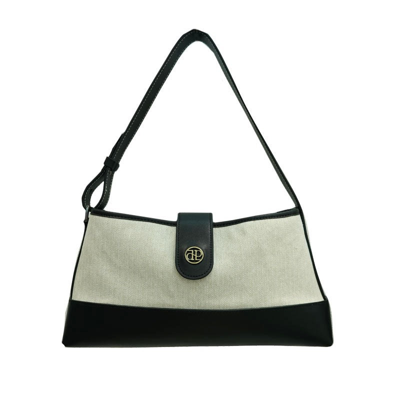 Color Contrast Patchwork Canvas Car Portable Crossbody Bags