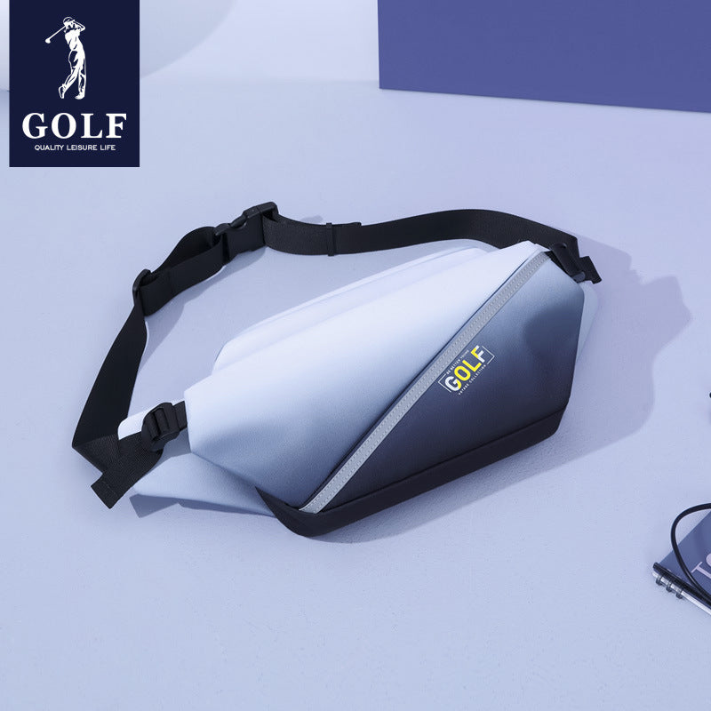 Men's Golf Fashion Color Contrast Gradient Waterproof Men's Chest Bags