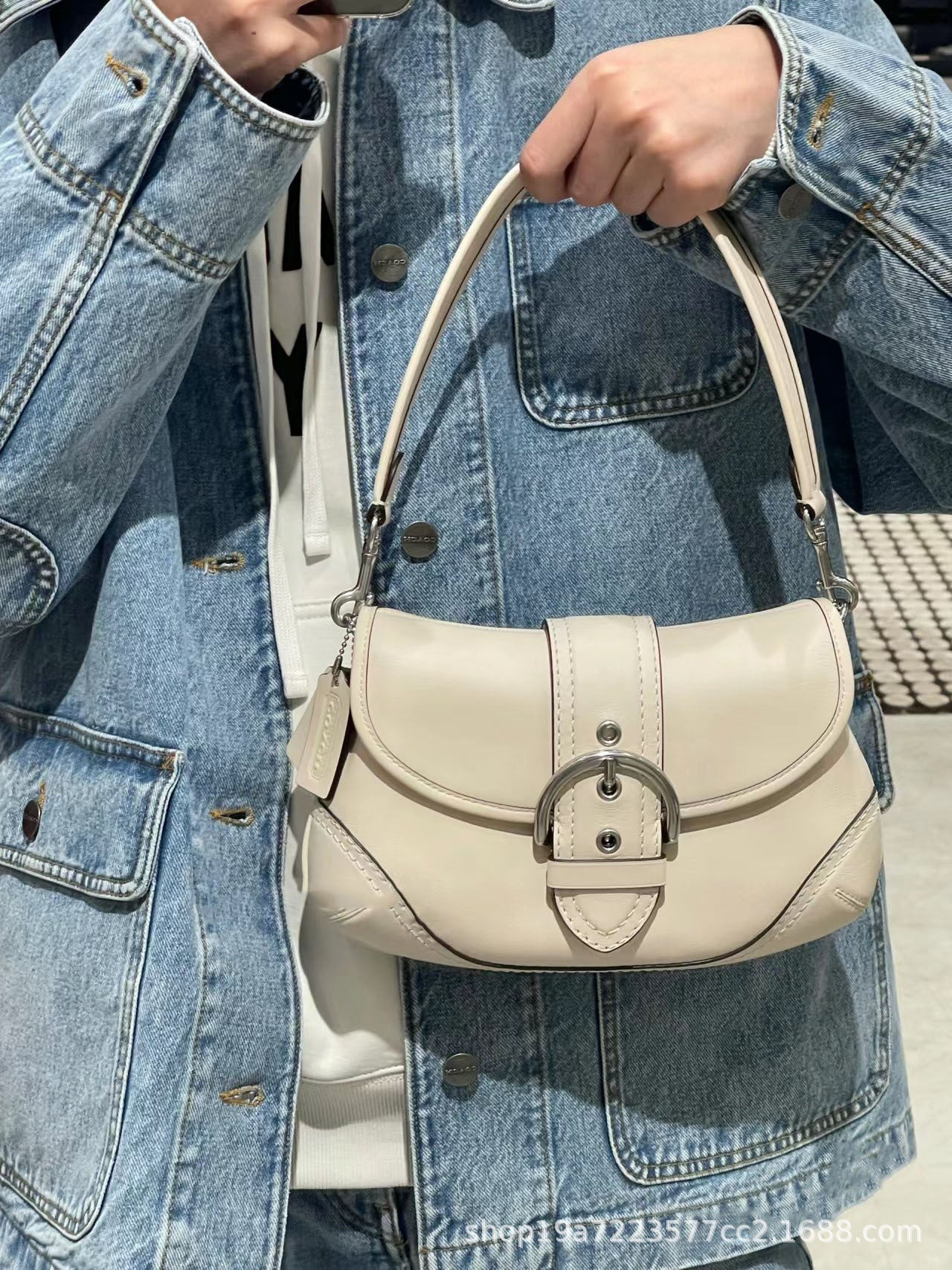 Women's Pea Leather Retro Trendy Solid Color Armpit Bags