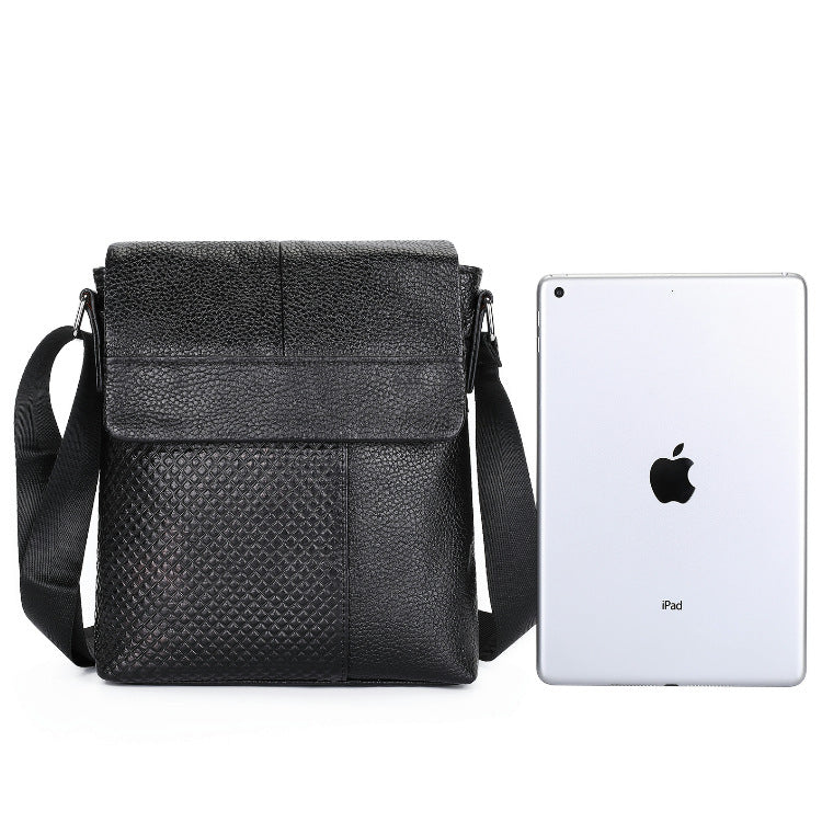 Men's Genuine Leather First Layer Vertical Business Men's Messenger Bags