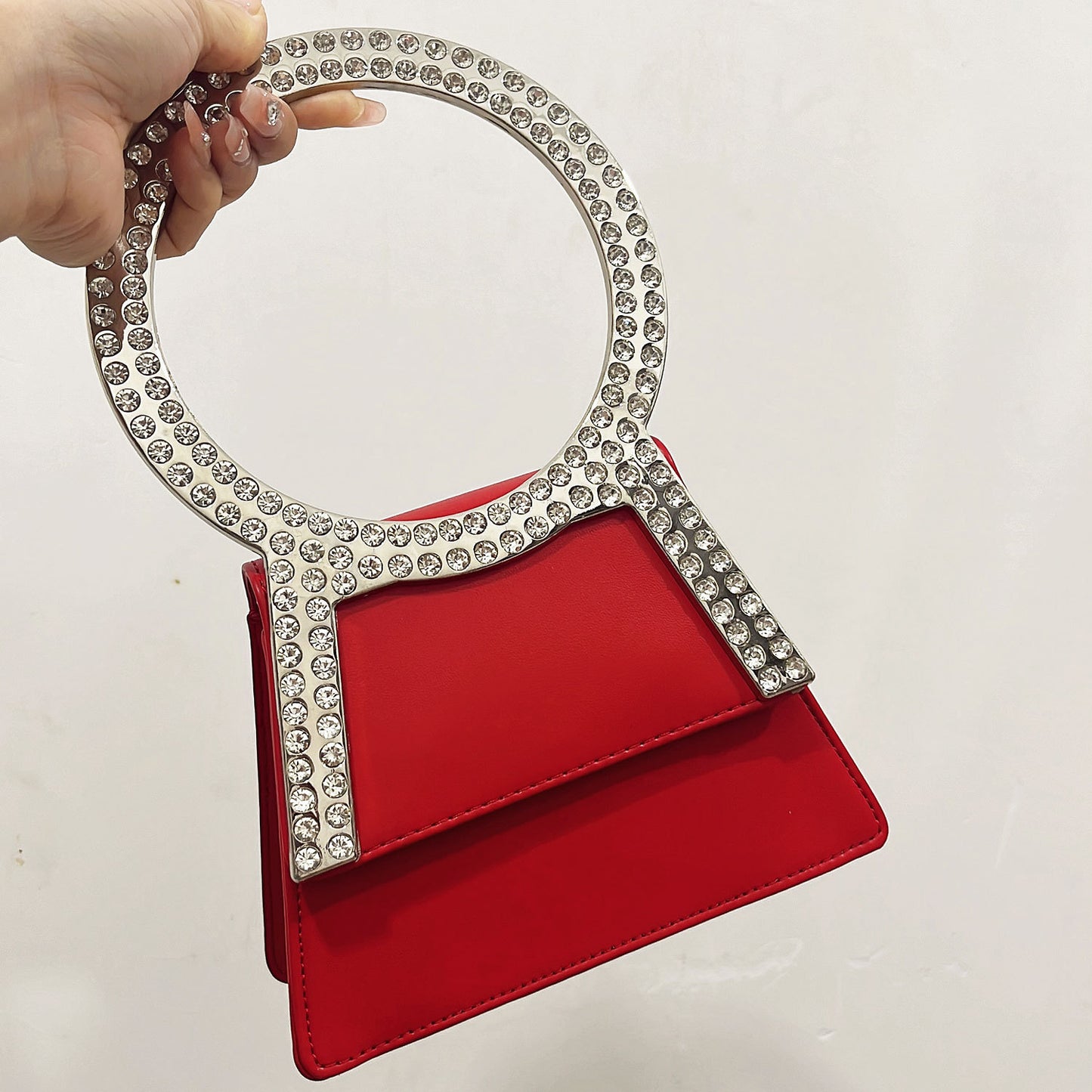 Diamond Round Fairy Super Flash Rhinestone Crossbody Bags