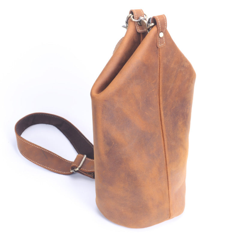 Men's Crazy Horse Leather Vintage First Layer Bags