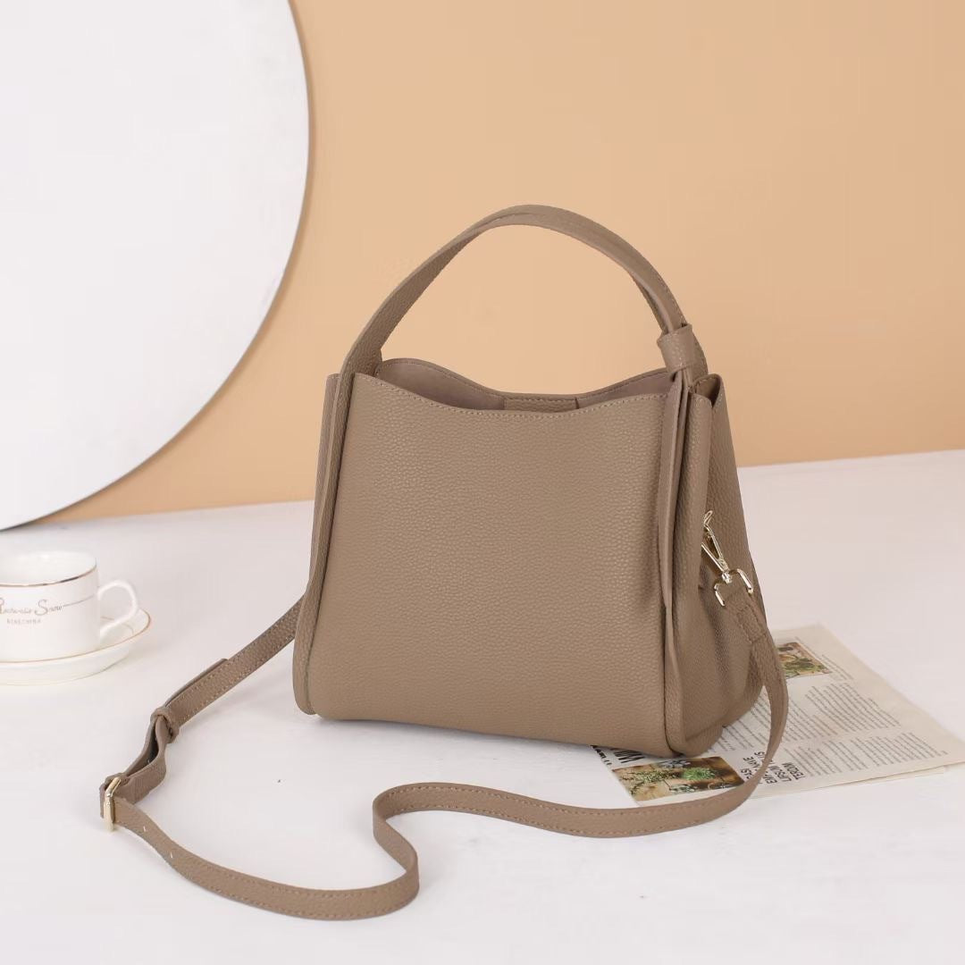 Women's Beautiful Genuine Leather Retro Portable Bucket Bags